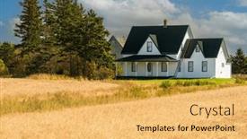  Presentation with rural america - Slides consisting of old-farmhouse-in-the-farmland background and a yellow colored foreground