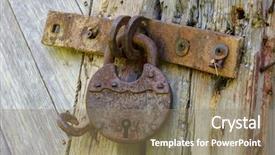  Presentation with old style - Slide deck featuring old farmhouse true village background and a coral colored foreground