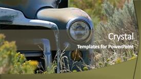  Presentation with truck - Amazing slides having old farms - vintage farm truck abandoned backdrop and a  colored foreground