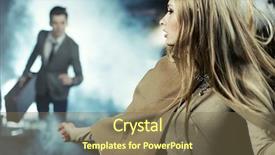  Presentation with dance beautiful couple dancing ballroom - PPT theme consisting of couple with suitcases on train background and a violet colored foreground