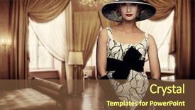  Presentation with luxury - Slides with ladies hats - beautiful woman in hat background and a tawny brown colored foreground