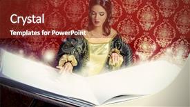  Presentation with barocco - Presentation featuring spells vintage style renaissance background and a tawny brown colored foreground