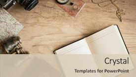  Presentation with travel - Presentation theme consisting of old fashionable travel stuff background and a lemonade colored foreground