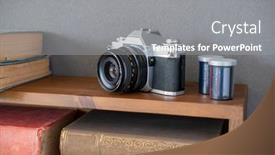  Presentation with old fashioned - Slide deck enhanced with old-fashioned-35mm-camera background and a gray colored foreground