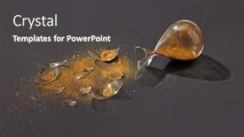  Presentation with old fashioned - Colorful slide deck enhanced with old-fashioned-aged-crashed-sandglass backdrop and a dark gray colored foreground