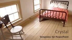  Presentation with old fashioned - Presentation theme consisting of old-fashioned-antique-bedroom background and a  colored foreground