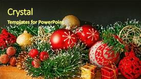  Presentation with old fashioned - PPT theme enhanced with old fashioned antique christmas decoration background and a  colored foreground