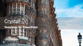  Presentation with old fashioned - Presentation design featuring old-fashioned-building-in-paris background and a dark gray colored foreground