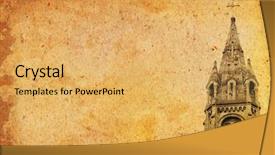  Presentation with old fashioned - Slides consisting of old-fashioned church in paris background and a  colored foreground