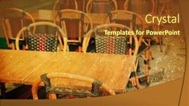 Presentation with old fashioned - PPT theme having old-fashioned-coffee-terrace background and a tawny brown colored foreground