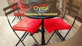  Presentation with old fashioned - Beautiful PPT theme featuring old-fashioned-coffee-terrace backdrop and a tawny brown colored foreground