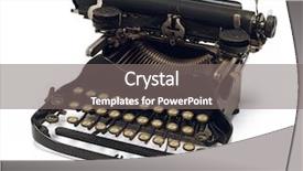  Presentation with corona - Colorful presentation enhanced with old fashioned corona typewriter backdrop and a gray colored foreground