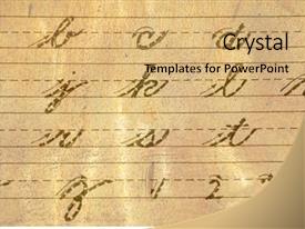 Old Fashioned Cursive Writing Guide PPT template 84 | CrystalGraphics