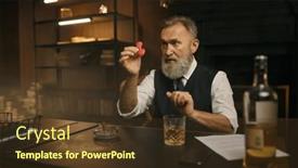  Presentation with musical broadway old fashioned elegant theater - PPT theme having old-fashioned-elegant-senior-businessman background and a tawny brown colored foreground