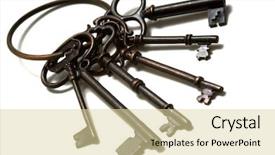  Presentation with old fashioned - Slides with old fashioned keys or jail background and a blonde colored foreground
