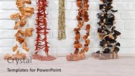  Presentation with old fashioned country kitchen - Cool new PPT layouts with old-fashioned-kitchen-with-space backdrop and a coral colored foreground