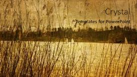  Presentation with old fashioned - Colorful theme enhanced with old-fashioned landscape backdrop and a gold colored foreground