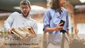  Presentation with old fashioned - Amazing presentation theme having old-fashioned-man-carrying-heavy backdrop and a coral colored foreground