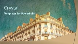  Presentation with old fashioned - Slide set enhanced with old-fashioned-paris-france background and a ocean colored foreground