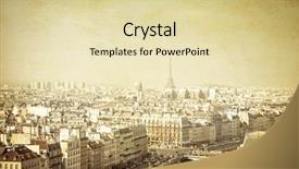  Presentation with old fashioned - Colorful slide set enhanced with old fashioned paris france backdrop and a  colored foreground