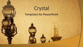  Presentation with old fashioned - Theme consisting of old-fashioned paris france background and a yellow colored foreground