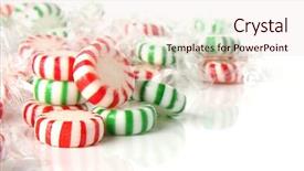  Presentation with christmas candy - Audience pleasing theme consisting of limestone quarry with vertical layer backdrop and a gray colored foreground