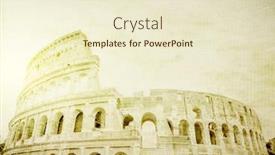  Presentation with rome - Colorful presentation design enhanced with old-fashioned-rome-italy backdrop and a cream colored foreground