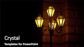  Presentation with old fashioned - PPT layouts enhanced with old fashioned street lamp background and a black colored foreground