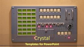  Presentation with old fashioned - PPT theme featuring old-fashioned-switch-board-retro background and a tawny brown colored foreground