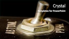  Presentation with electrical - Amazing PPT layouts having old-fashioned switch backdrop and a  colored foreground