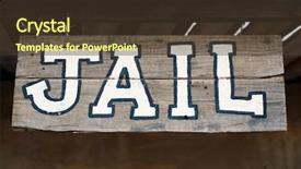  Presentation with old fashioned - Beautiful presentation theme featuring old-fashioned western jail sign backdrop and a tawny brown colored foreground