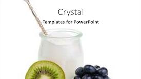  Presentation with yogurt - Beautiful theme featuring old-fashioned-yogurt-jar backdrop and a white colored foreground