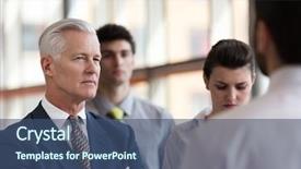  Presentation with interior - PPT theme with old fasion - portrait of handsome senior business background and a ocean colored foreground