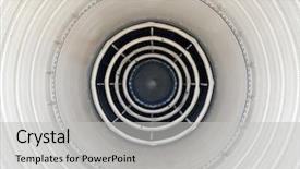  Presentation with fighter jet - Presentation design enhanced with old fighter jet engine background and a light gray colored foreground