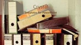  Presentation with files - Slides having old-files background and a soft green colored foreground