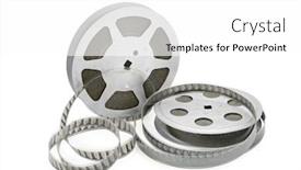  Presentation with old film - Theme with old-film-strip-isolated background and a white colored foreground