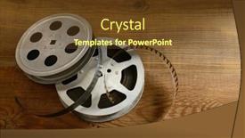  Presentation with old film - Slides featuring old-film-strip-on-natural background and a tawny brown colored foreground