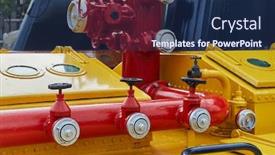  Presentation with old ship - PPT layouts featuring old-firefighting-equipment background and a navy blue colored foreground