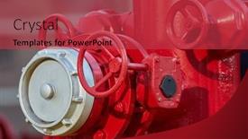  Presentation with old ship - Presentation design featuring old-firefighting-equipment background and a red colored foreground