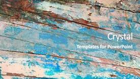 Presentation with old fishing boat - Amazing presentation having old fishing boat textured background backdrop and a teal colored foreground