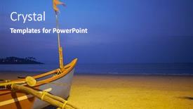  Presentation with old fishing boat - Audience pleasing presentation theme consisting of old-fishing-boat backdrop and a teal colored foreground