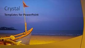  Presentation with old fishing boat - Theme featuring old-fishing-boat background and a teal colored foreground