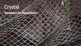  Presentation with fishing net - Audience pleasing slides consisting of old fishing net hanging backdrop and a dark gray colored foreground