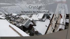  Presentation with old ship - Audience pleasing theme consisting of old-fishing-ship-sank backdrop and a light gray colored foreground