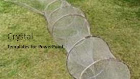  Presentation with heritage - Amazing PPT theme having old-fishnets-exhibited-in-heritage backdrop and a yellow colored foreground