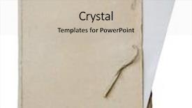  Presentation with old papers - Beautiful PPT theme featuring old folder with stack of old papers isolated on white background with clipping path backdrop and a soft green colored foreground