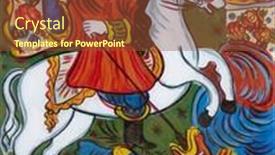  Presentation with glass - Colorful slide deck enhanced with old-folk-glass-icon backdrop and a  colored foreground