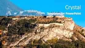 Presentation with france - Presentation design featuring old-fortification-town-briancon background and a teal colored foreground