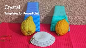  Presentation with dark river - Presentation theme with island in the middle background and a coral colored foreground