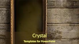  Presentation with painting old - Slide deck with old frame against a grungy background and a tawny brown colored foreground